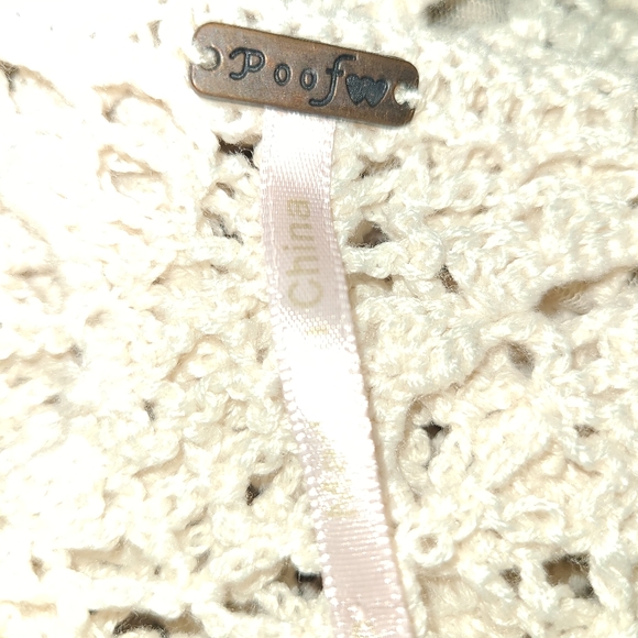 Poof Girls Cardigan beige croquet  Size S(7/8) - Picture 2 of 2